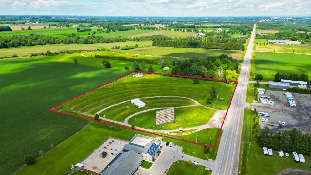 Aerial View of 8.22 Acre Highway Commercial Land